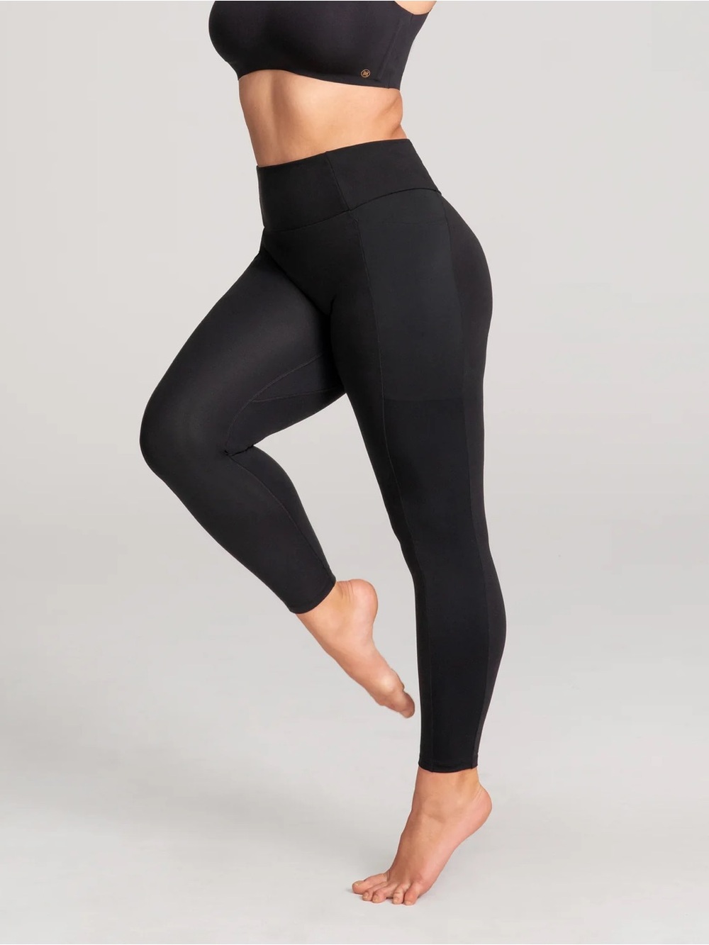 Honeylove innerpower Honey Love Leggings Size Large Black Pockets